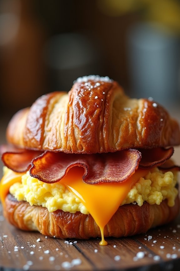 delicious croissant breakfast sandwiches