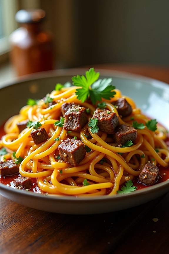 delicious cumin lamb noodles