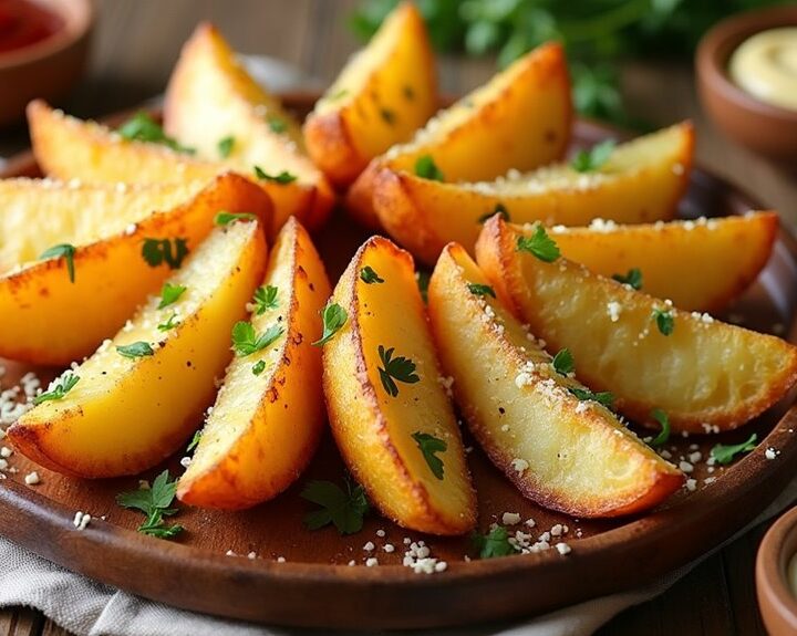 delicious parmesan garlic wedges