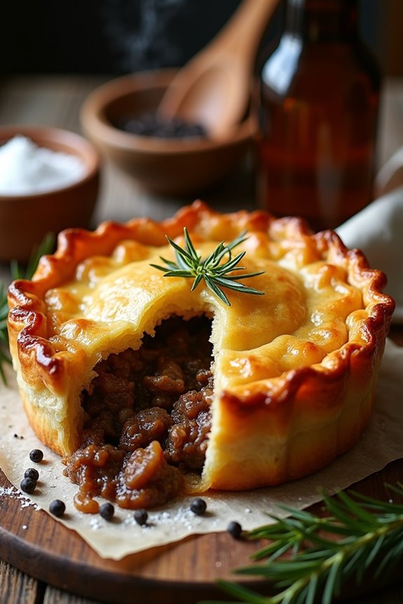 delicious steak and onion pie