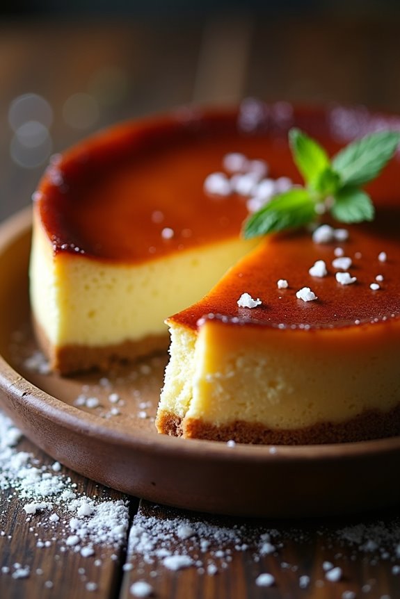deliciously creamy basque cheesecake