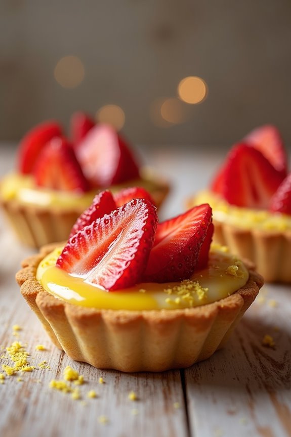 delightful strawberry custard tarts