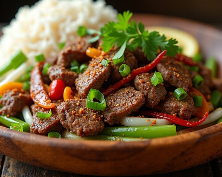 flavorful cumin lamb dish