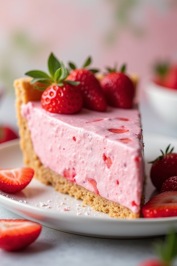 frozen strawberry cream pie