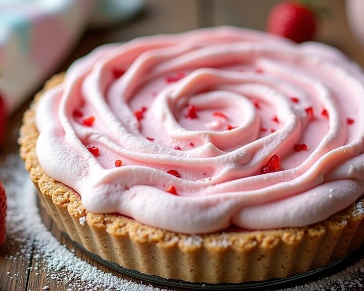 frozen strawberry cream pie