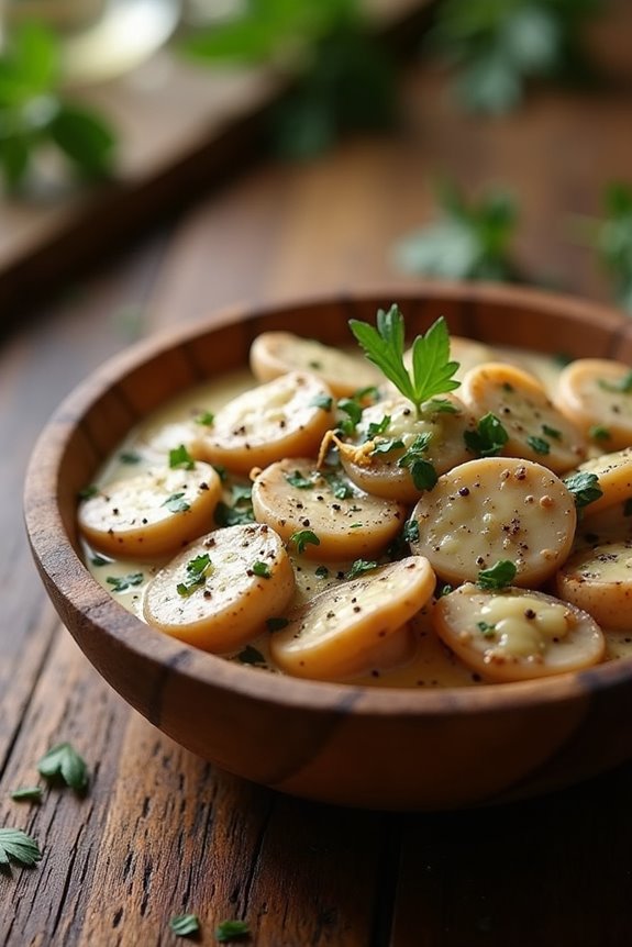 garlic parmesan saut ed mushrooms