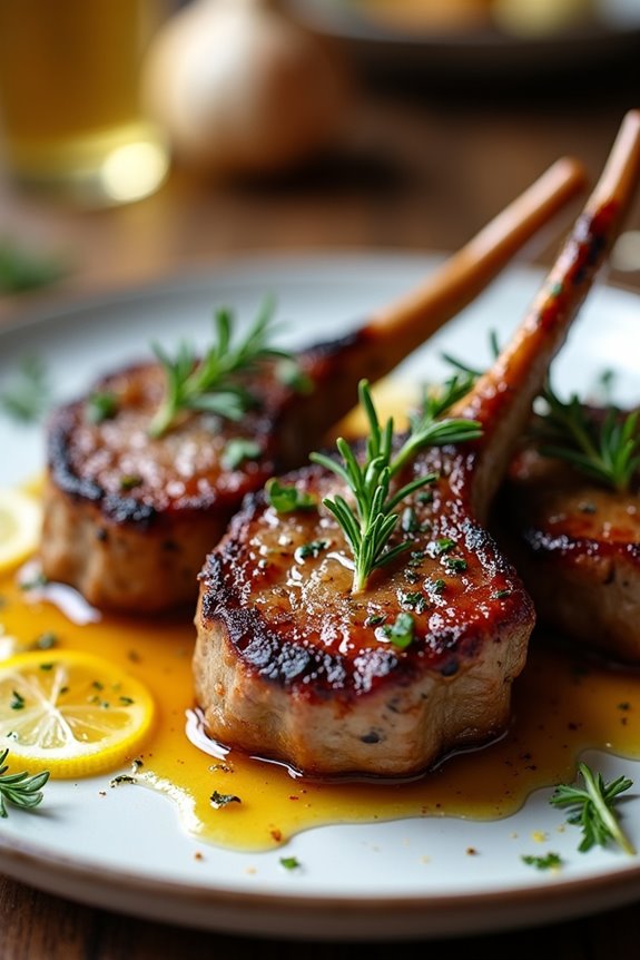 garlic rosemary lamb chops recipe