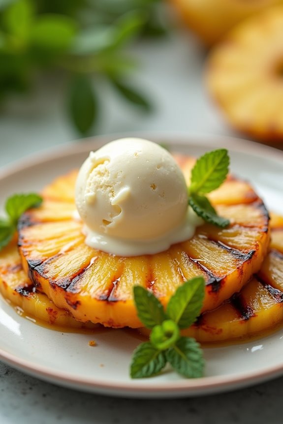 grilled pineapple with caramelized sweetness
