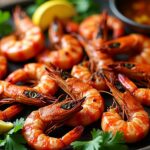 grilled prawns with garlic