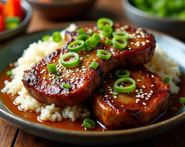 honey garlic beef chops