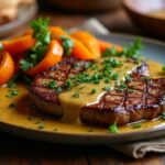indulgent steak with butter