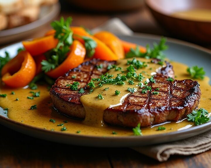 indulgent steak with butter