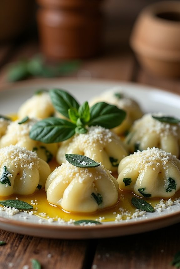 making spinach ricotta gnudi