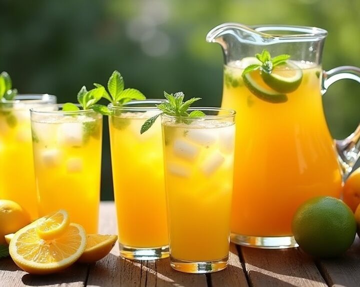 mango lemonade summer drink