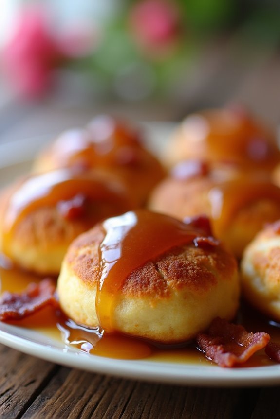 maple bacon pancake poppers