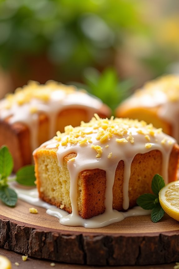 mini lemon coconut loaf cakes