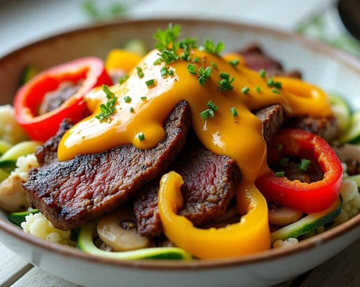 philly cheesesteak bowl delight