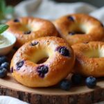 protein rich blueberry bagels