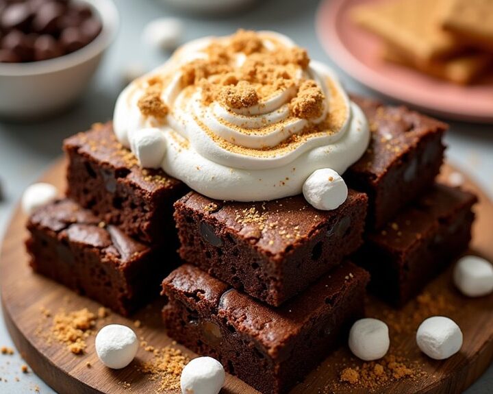 s mores brownies with marshmallow