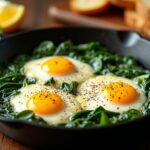 savory baked spinach eggs