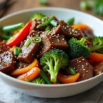 savory ginger beef stir fry