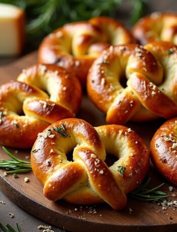 savory herb filled pretzel bites