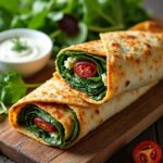 savory spinach feta wrap