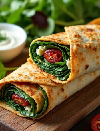 savory spinach feta wrap
