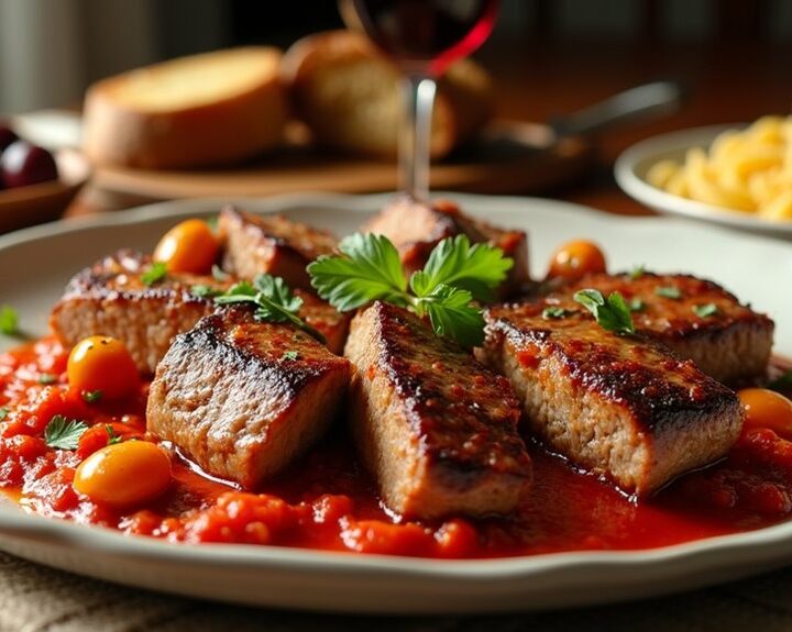 savory steak pizzaiola delight