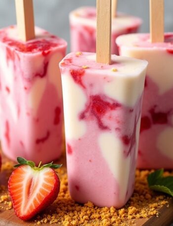 strawberry cheesecake ice pops