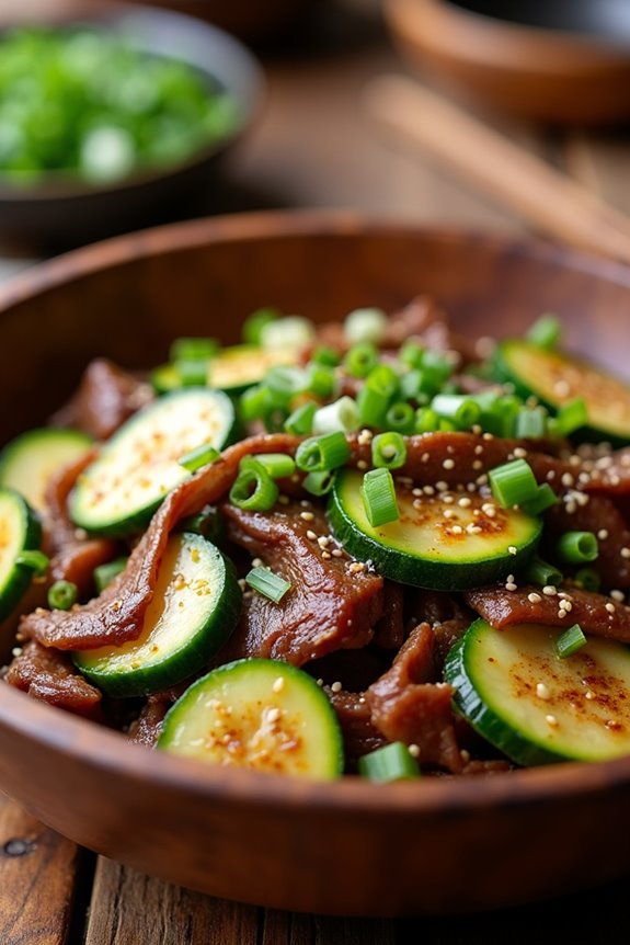 zucchini beef stir fry