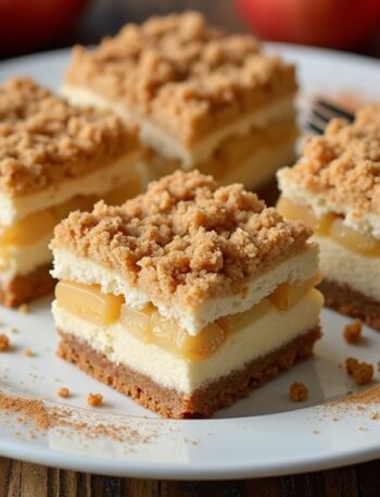 autumn inspired apple cheesecake bars