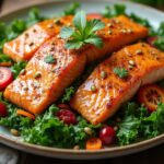cajun salmon kale salad