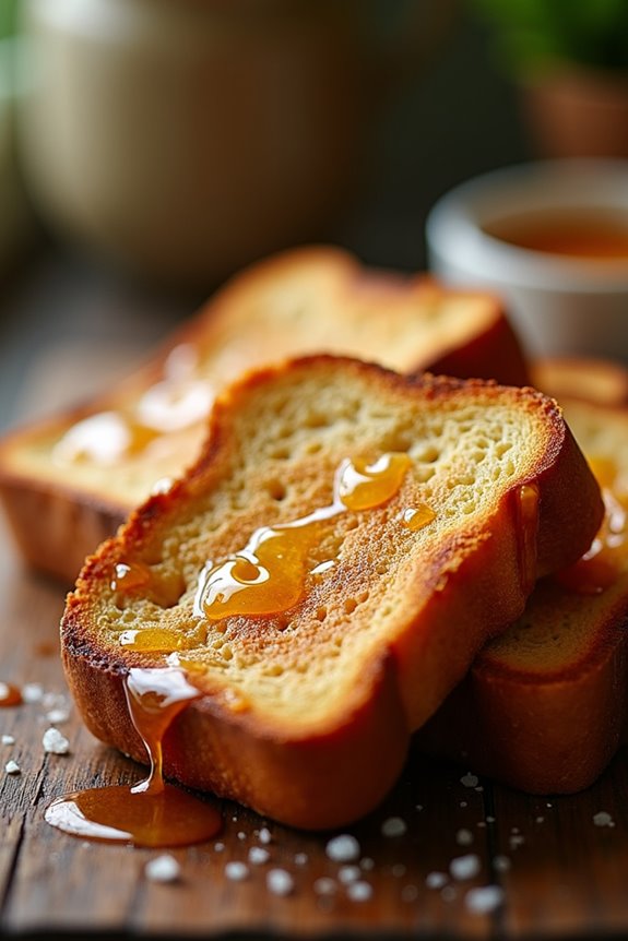 caramelized honey butter toast