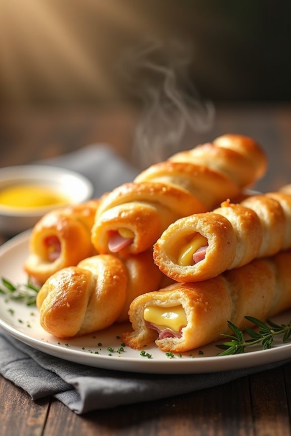 cheesy ham puff pastry