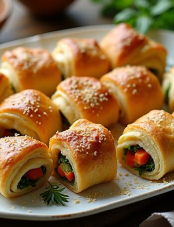 cheesy vegetable rolls recipe