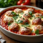 cozy meatball parmesan dish