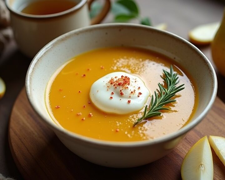 cozy pear potato soup