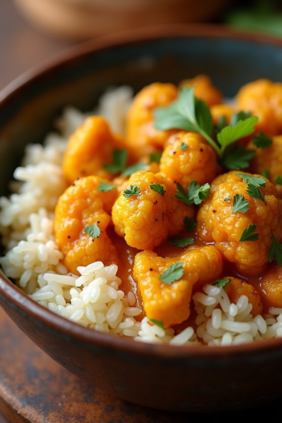 creamy spiced cauliflower bowl