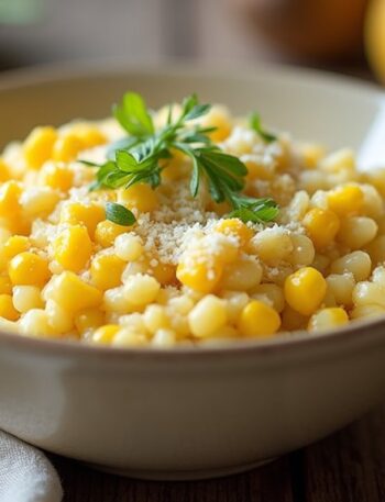 creamy sweet corn risotto