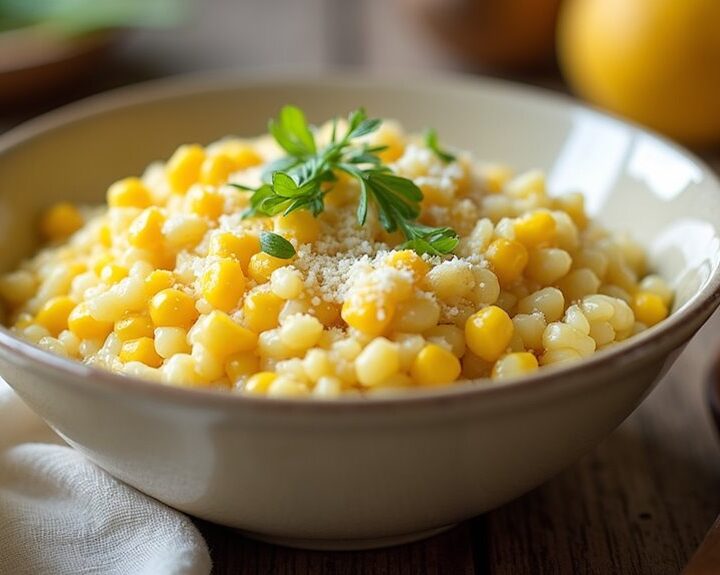 creamy sweet corn risotto