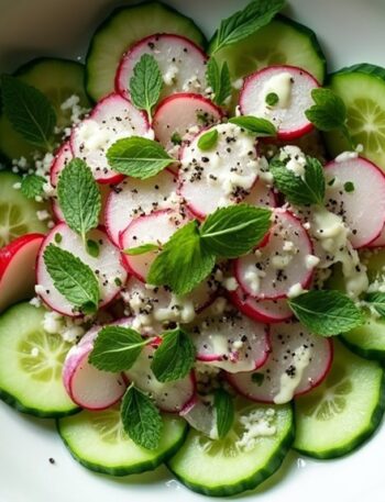 crisp cucumber radish salad