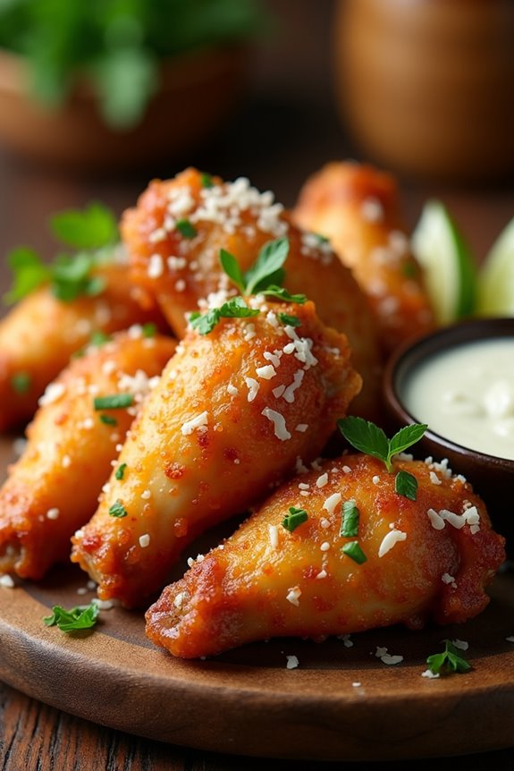 crispy garlic parmesan wings