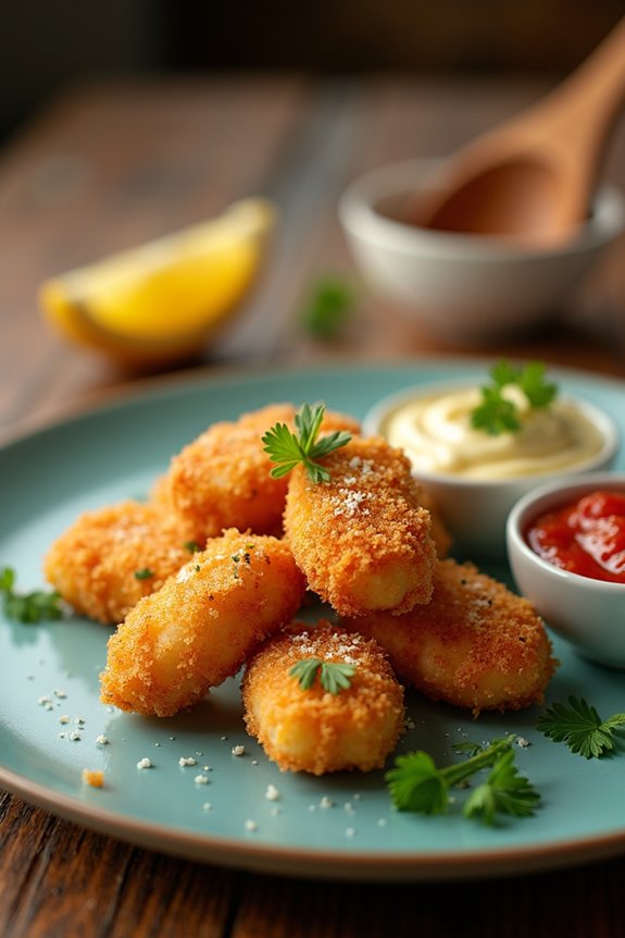 crispy parmesan fish nuggets