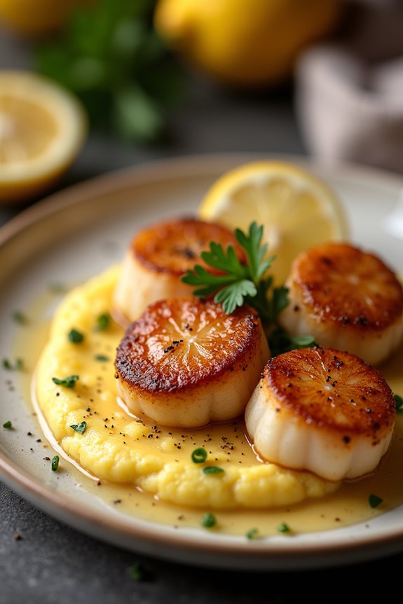 delicious brown butter scallops