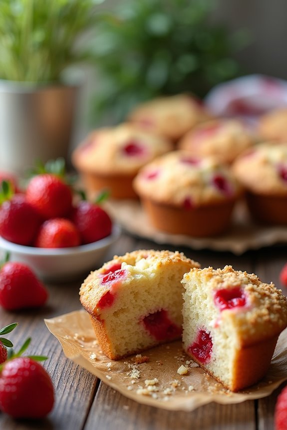 delicious strawberry yogurt muffins