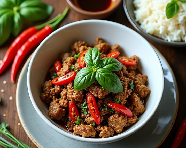 delicious thai basil chicken