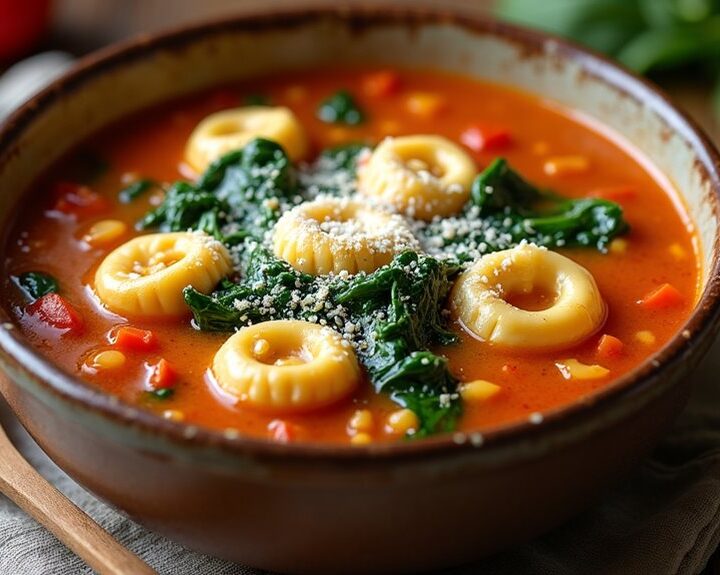 delicious tuscan tortellini soup