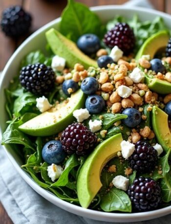 fresh berry avocado salad