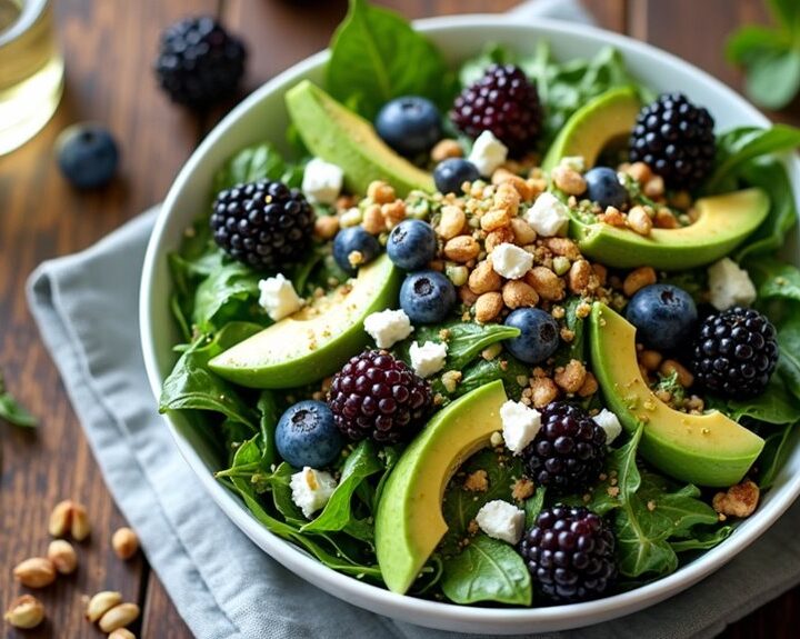 fresh berry avocado salad